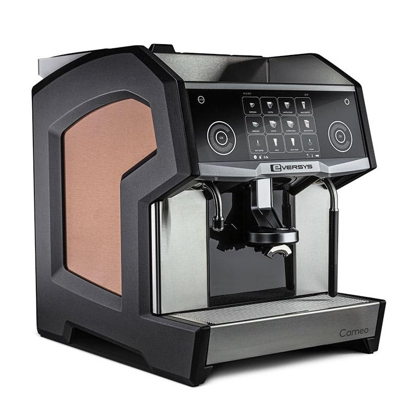 Eversys Cameo Classic C2MS Süper Otomatik Espresso Makinesi, Otomatik Süt Sistemli, Earth, kahve aksesuarı
