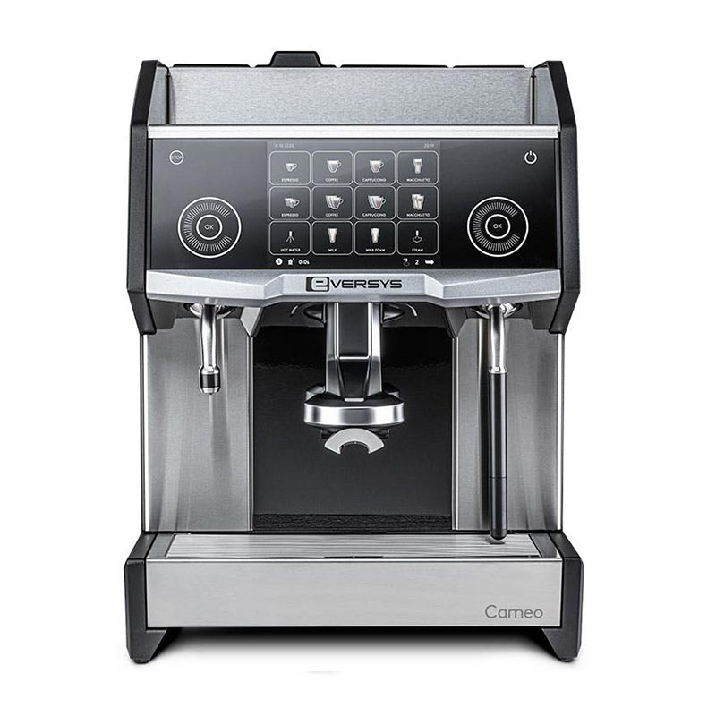 Eversys Cameo Classic C2MS Süper Otomatik Espresso Makinesi, Otomatik Süt Sistemli, Tempest, kahve aksesuarı