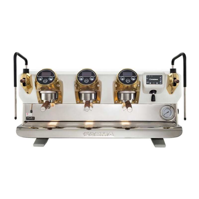 Faema E71 E A/3 Tam Otomatik Espresso Kahve Makinesi, 3 Gruplu, White Gold, kahve aksesuarı
