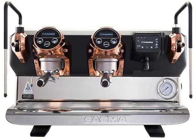 Faema E71 E Full Otomatik Espresso Kahve Makinesi, 2 Gruplu, Siyah Bakır, kahve aksesuarı