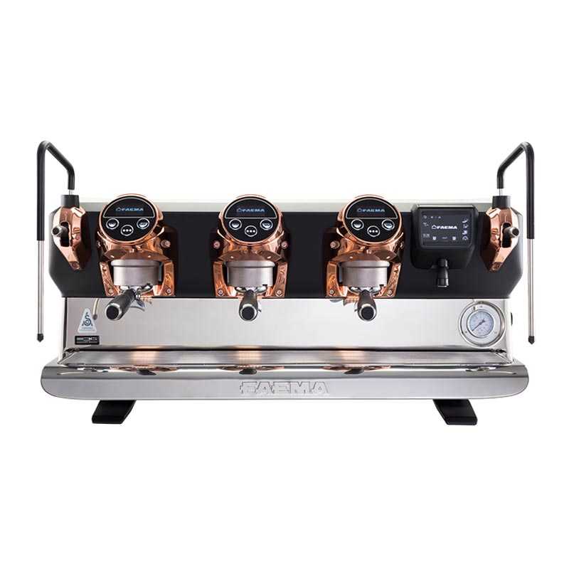 Faema E71 E Full Otomatik Espresso Kahve Makinesi, 3 Gruplu, Siyah Bakır, kahve aksesuarı
