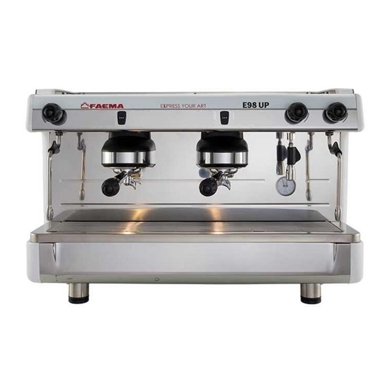 Faema E98 UP S/2 Yarı Otomatik Espresso Kahve Makinesi, 2 Gruplu, Beyaz, kahve aksesuarı