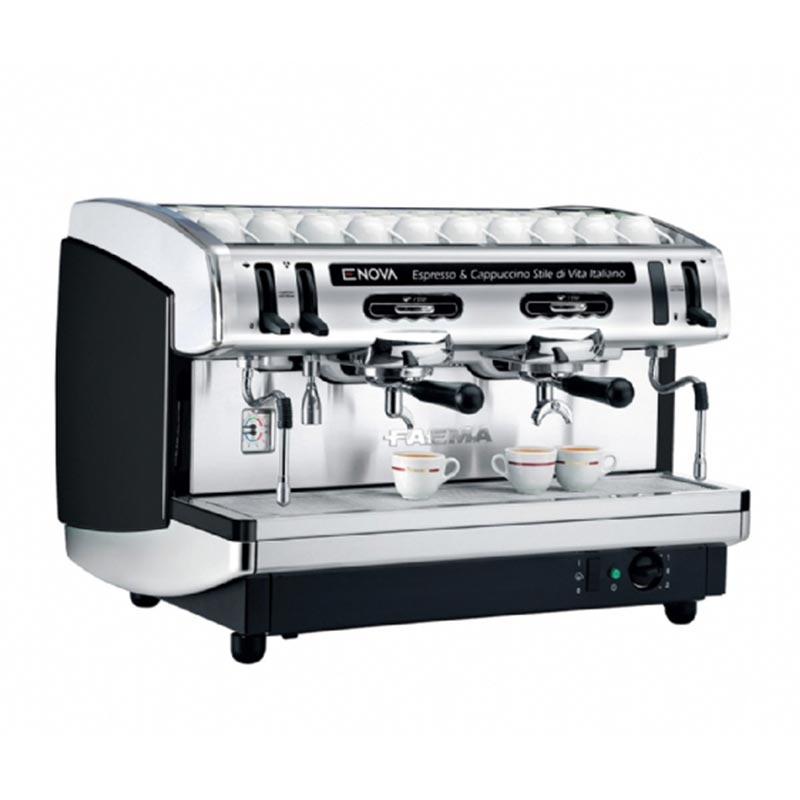 Faema Enova S2 Yarı Otomatik Espresso Kahve Makinesi, 2 Gruplu, kahve aksesuarı