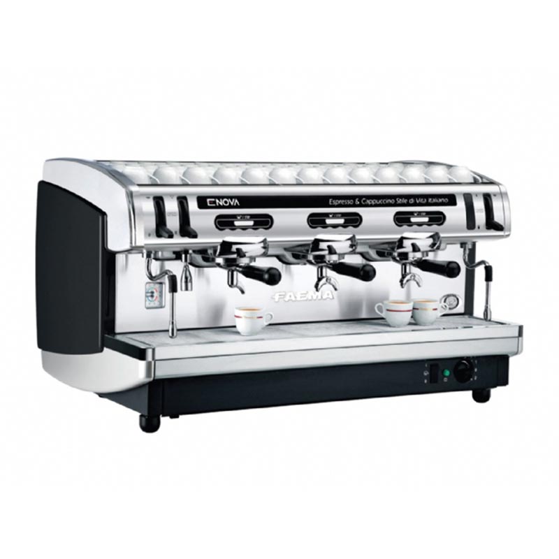 Faema Enova S3 Yarı Otomatik Espresso Kahve Makinesi, 3 Gruplu, kahve aksesuarı