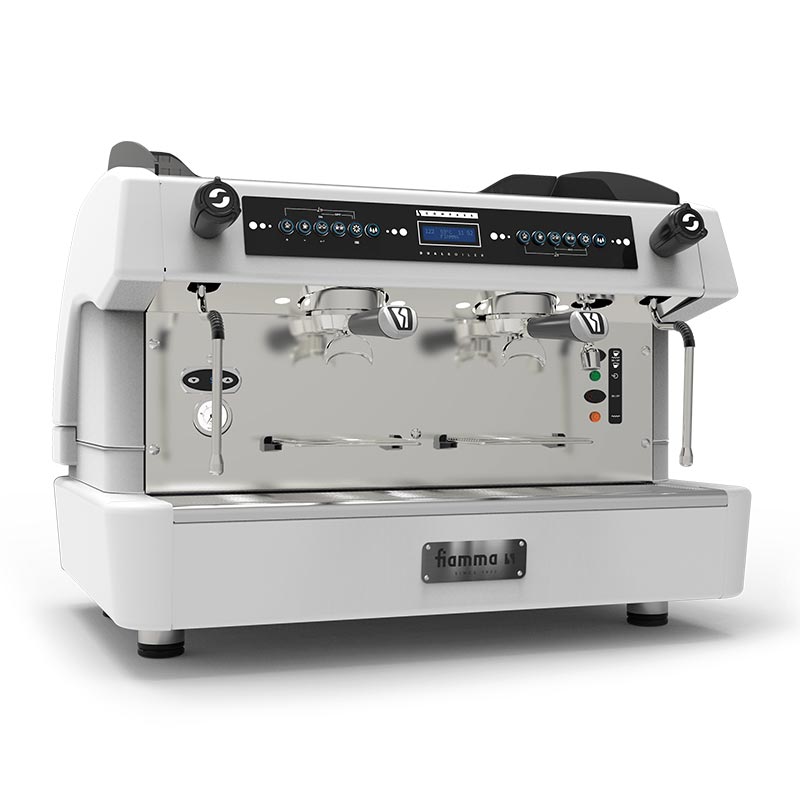 Fiamma Compass 2 Double Boiler Tall Cup Espresso Kahve Makinesi, 2 Gruplu, Beyaz, kahve aksesuarı