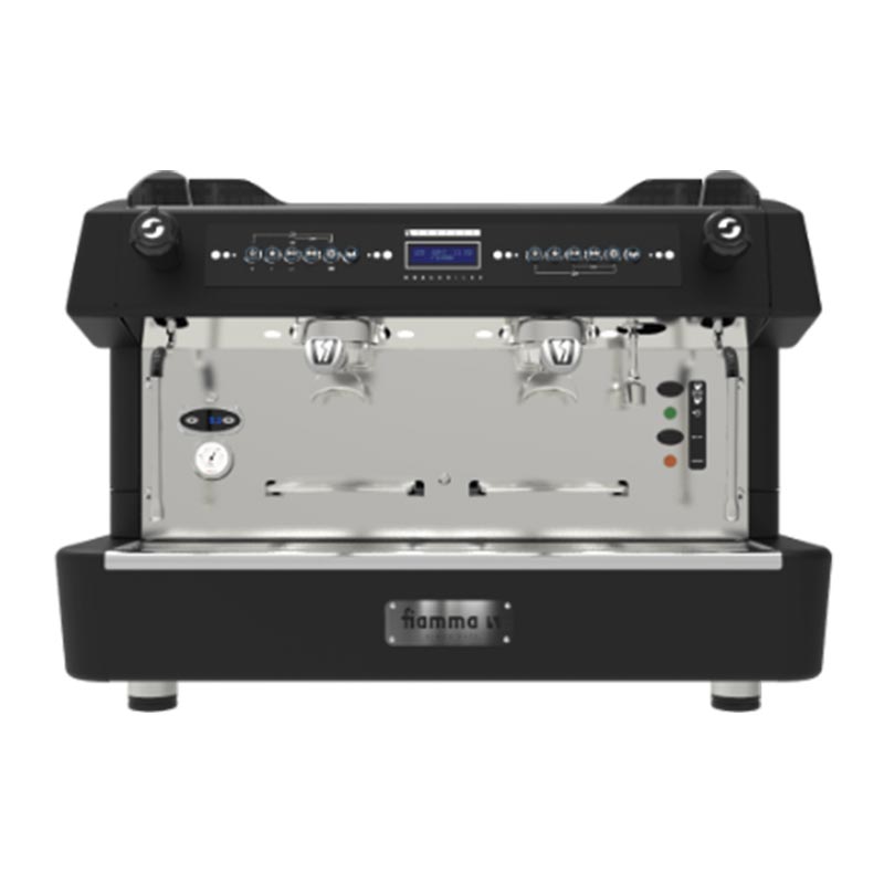 Fiamma Compass 2 Double Boiler Tall Cup Espresso Kahve Makinesi, Turbo Steam, 2 Gruplu, Siyah, kahve aksesuarı