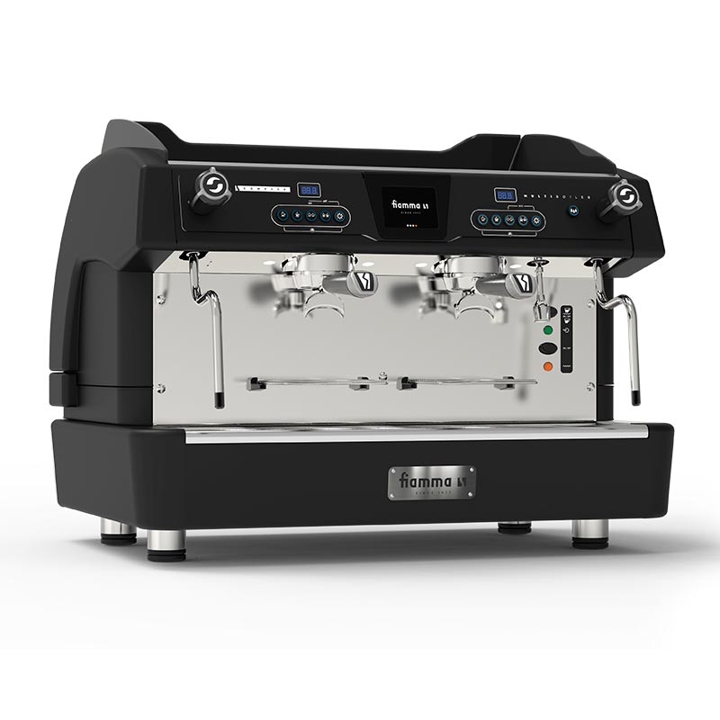Fiamma Compass 2 Multiboiler Tall Cup Espresso Kahve Makinesi, 2 Gruplu, Siyah, kahve aksesuarı