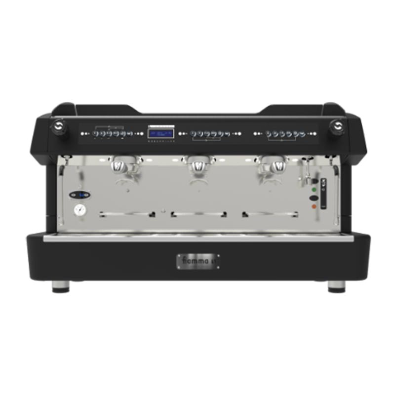 Fiamma Compass 3 Double Boiler Tall Cup Espresso Kahve Makinesi, 3 Gruplu, Siyah, kahve aksesuarı