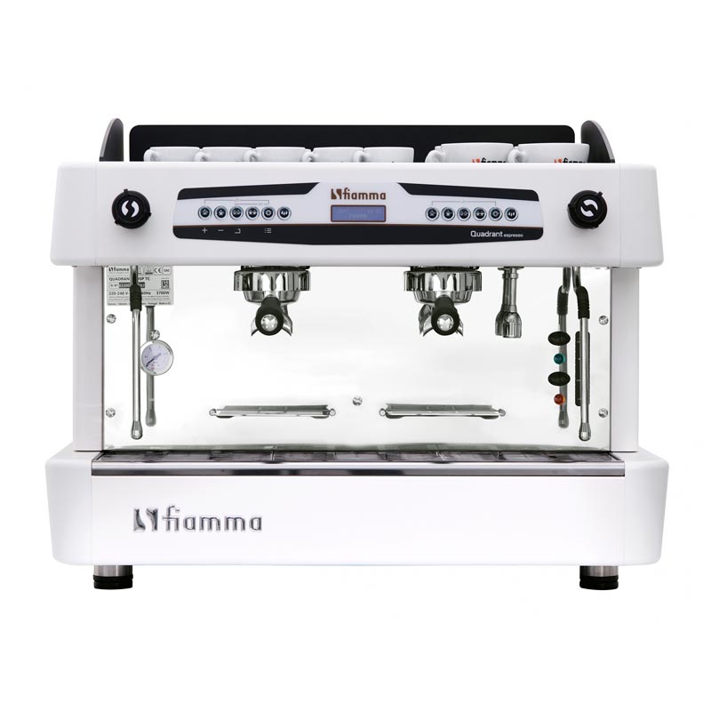 Fiamma Quadrant 2 DSP TC Espresso Kahve Makinesi, 2 Gruplu, Beyaz, kahve aksesuarı