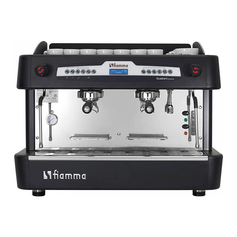 Fiamma Quadrant 2 DSP TC Espresso Kahve Makinesi, 2 Gruplu, Siyah, kahve aksesuarı