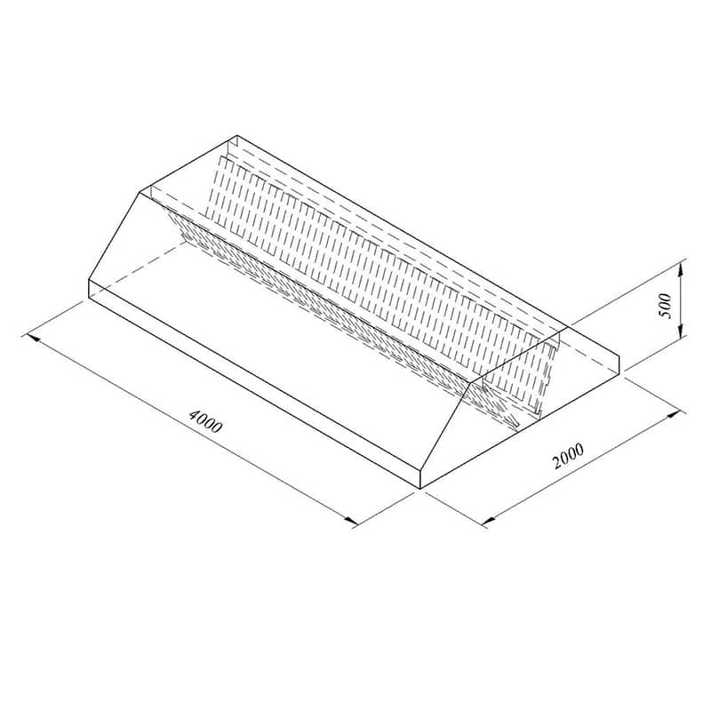 oztiryakiler filtreli orta tip davlumbaz 400x200 cm