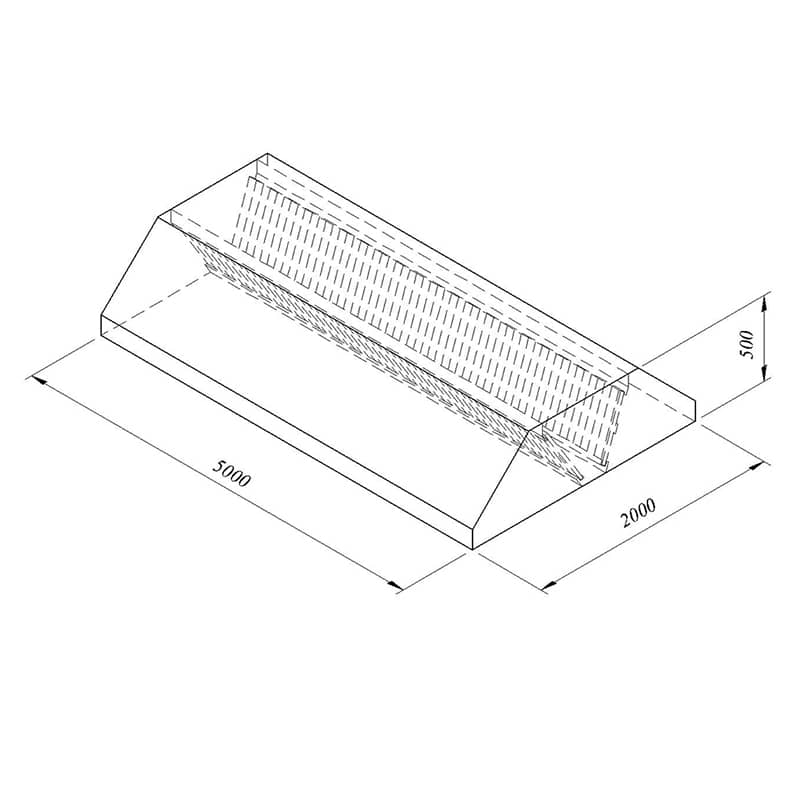 oztiryakiler filtreli orta tip davlumbaz 500x200 cm