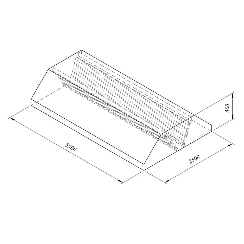 oztiryakiler filtreli orta tip davlumbaz 550x250 cm