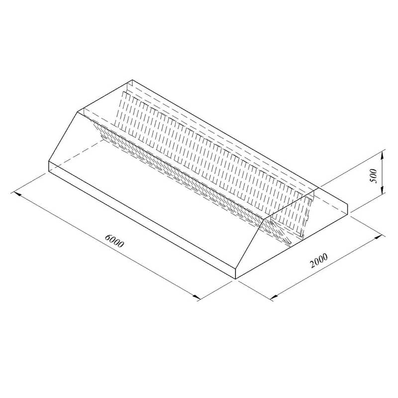 oztiryakiler filtreli orta tip davlumbaz 600x200 cm