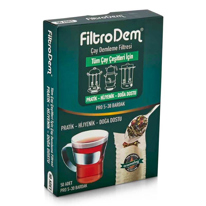 Filtro Dem PRO 5-30 Fincan Çay Demleme Poşeti, 50 Adet, kahve aksesuarı