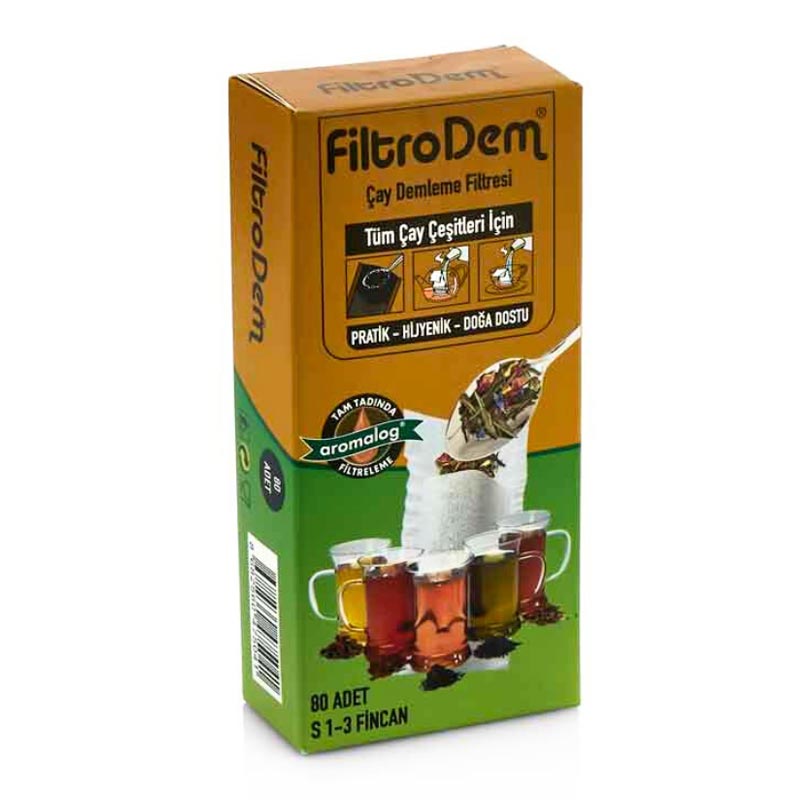 Filtro Dem S 1-3 Fincan Çay Demleme Poşeti, 80 Adet, kahve aksesuarı