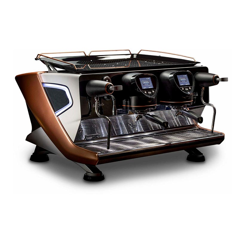Gaggia La Reale Tall Cup Yarı Otomatik Espresso Kahve Makinesi, 2 Gruplu, Gri-Bakır, kahve aksesuarı