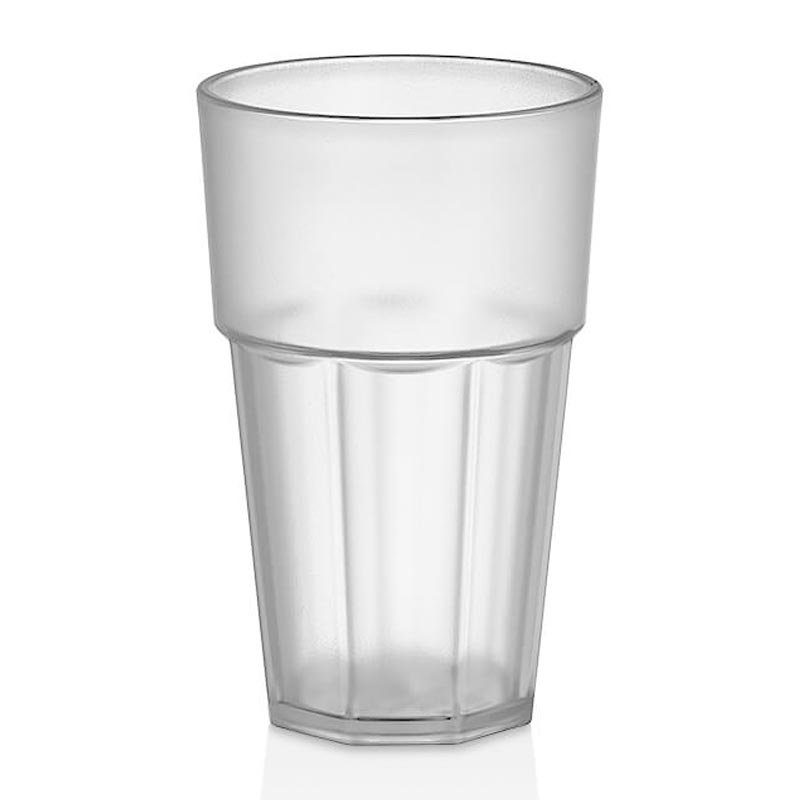 Gastroplast Casablanca Kumlu Bardak, 400 ml, Polikarbonat, Şeffaf, çelik bıçak