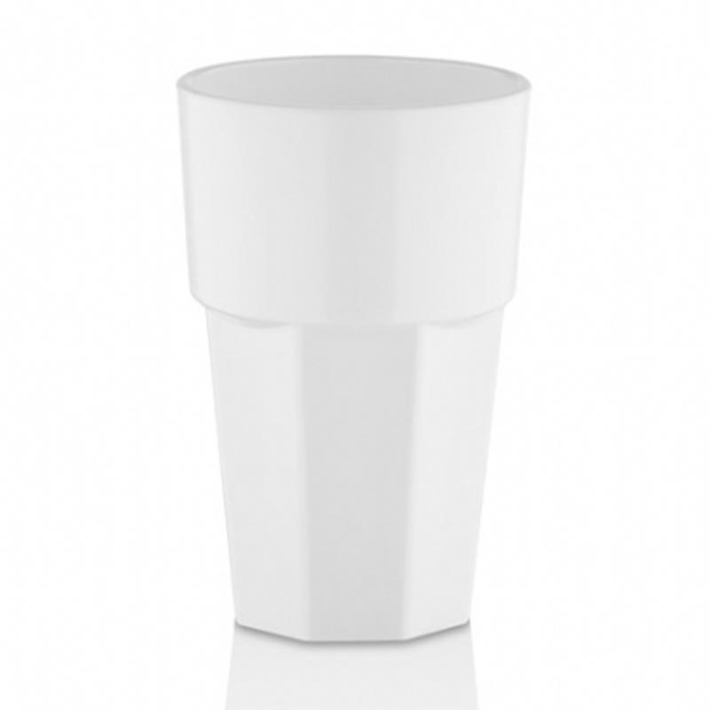 Gastroplast GC-21 Polikarbonat Casablanca Bardak, 300 ml, Beyaz, çelik bıçak