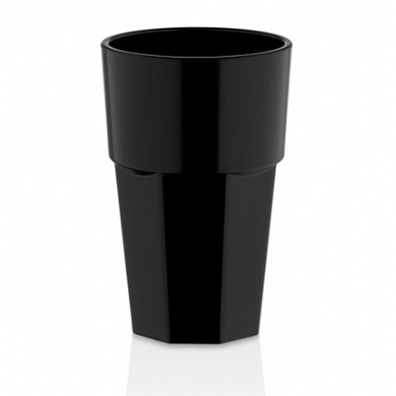 Gastroplast GC-22 Polikarbonat Casablanca Bardak, 400 ml, Siyah, çelik bıçak