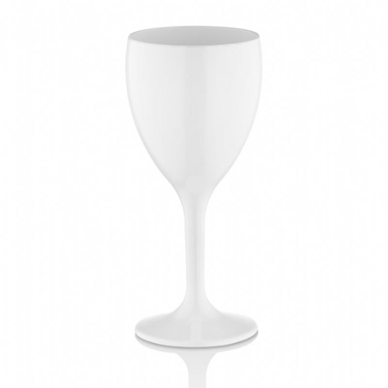 Gastroplast GC-42 Polikarbon Şarap Kadehi, 255 ml, Beyaz, çelik bıçak