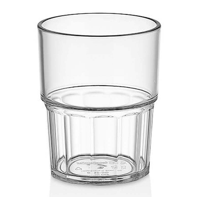 Gastroplast İstiflenebilir Bardak, 250 ml, Tritan, Şeffaf, çelik bıçak