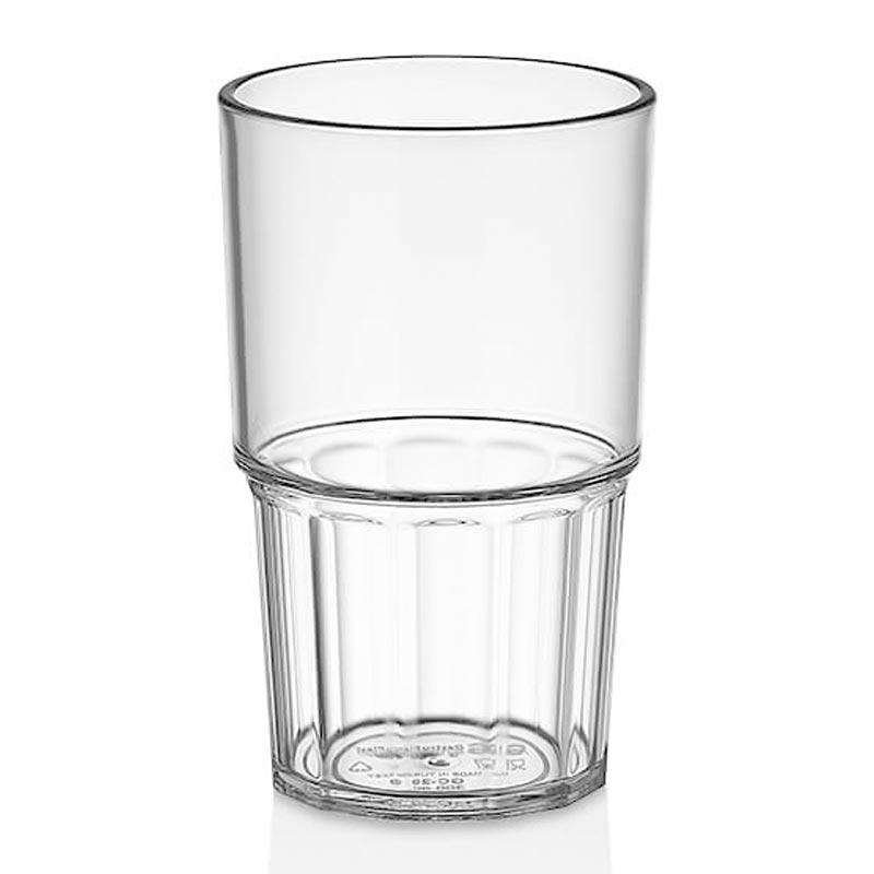 Gastroplast İstiflenebilir Bardak, 300 ml, Polikarbonat, Şeffaf, çelik bıçak