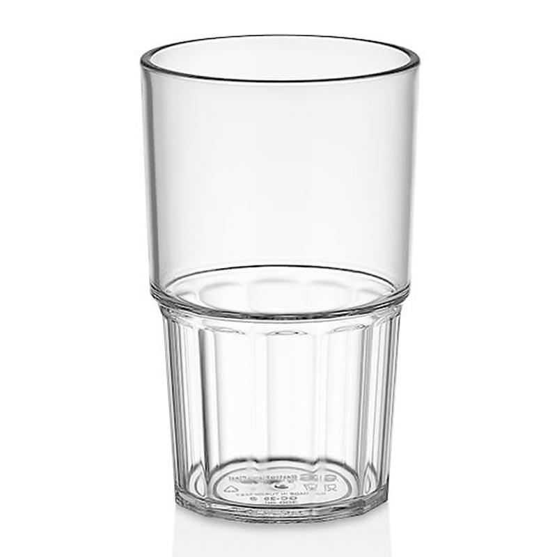 Gastroplast İstiflenebilir Bardak, 300 ml, Tritan, Şeffaf, çelik bıçak