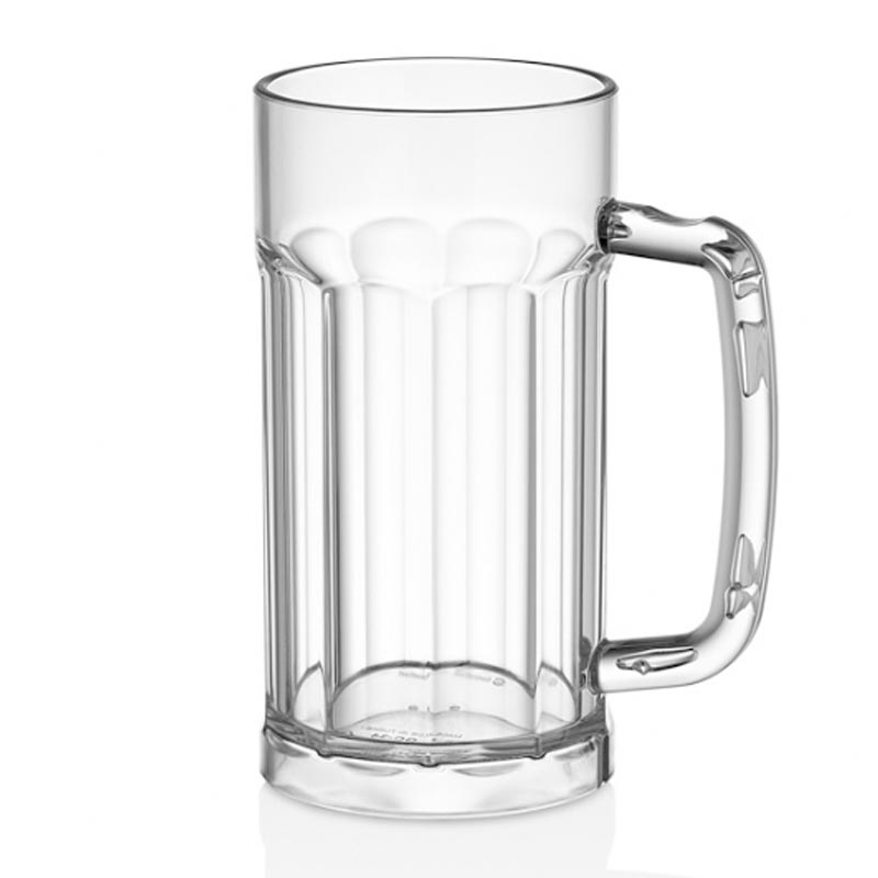 Gastroplast Kulplu Bira Bardağı, 580 ml, Tritan, Şeffaf, çelik bıçak
