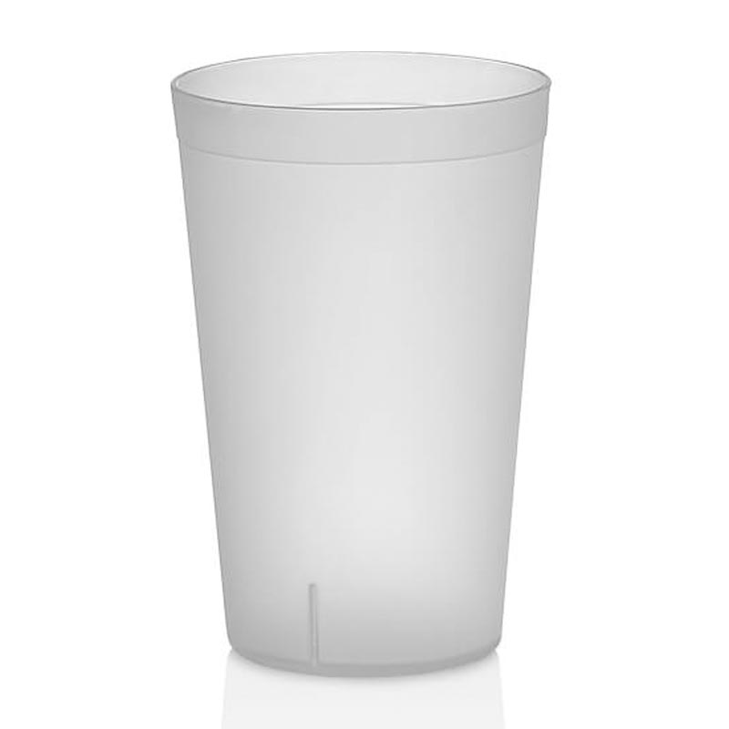 Gastroplast Kumlu Bardak, 350 ml, Polikarbonat, Şeffaf, çelik bıçak