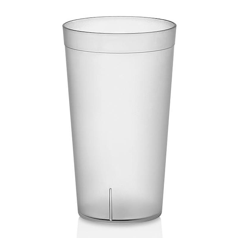 Gastroplast Kumlu Bardak, 400 ml, Polikarbonat, Şeffaf, çelik bıçak