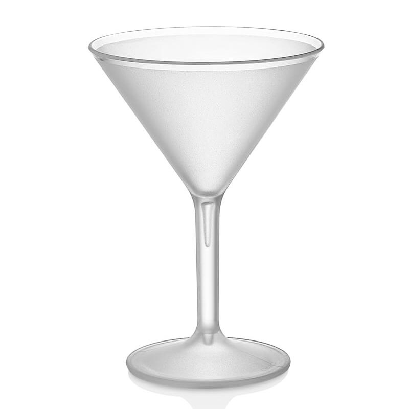 Gastroplast Kumlu Martini Bardağı, 280 ml, Polikarbonat, Şeffaf, çelik bıçak