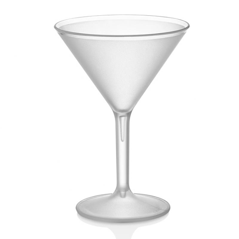 Gastroplast Kumlu Martini Bardağı, 280 ml, Tritan, Şeffaf, çelik bıçak