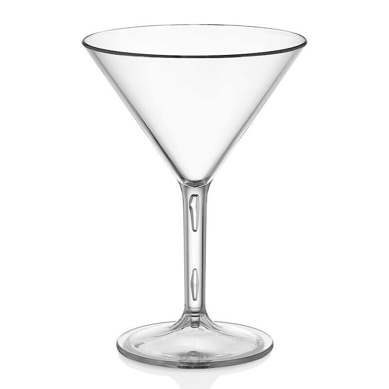 Gastroplast Martini Bardağı, 280 ml, Polikarbonat, Şeffaf, çelik bıçak