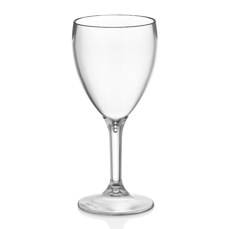 Gastroplast GC-42 Polikarbon Şarap Kadehi, 255 ml, Şeffaf, çelik bıçak