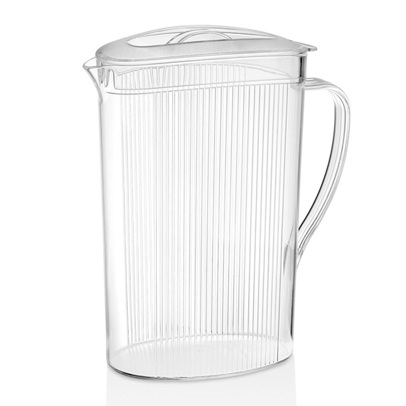 Gastroplast Polikarbonat Kapaklı Soft Sürahi, 2.2 L, Şeffaf, kapak ve servis örtüsü