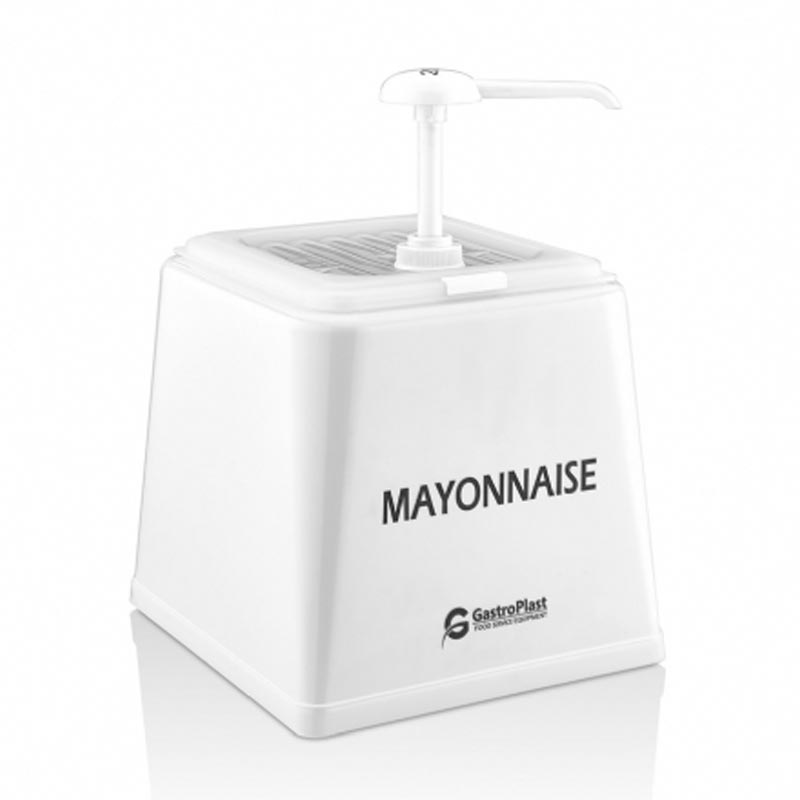 GastroPlast GDM-01 Tekli Mayonez Dispenseri, 2.5 L, Beyaz, profesyonel servis ürünü