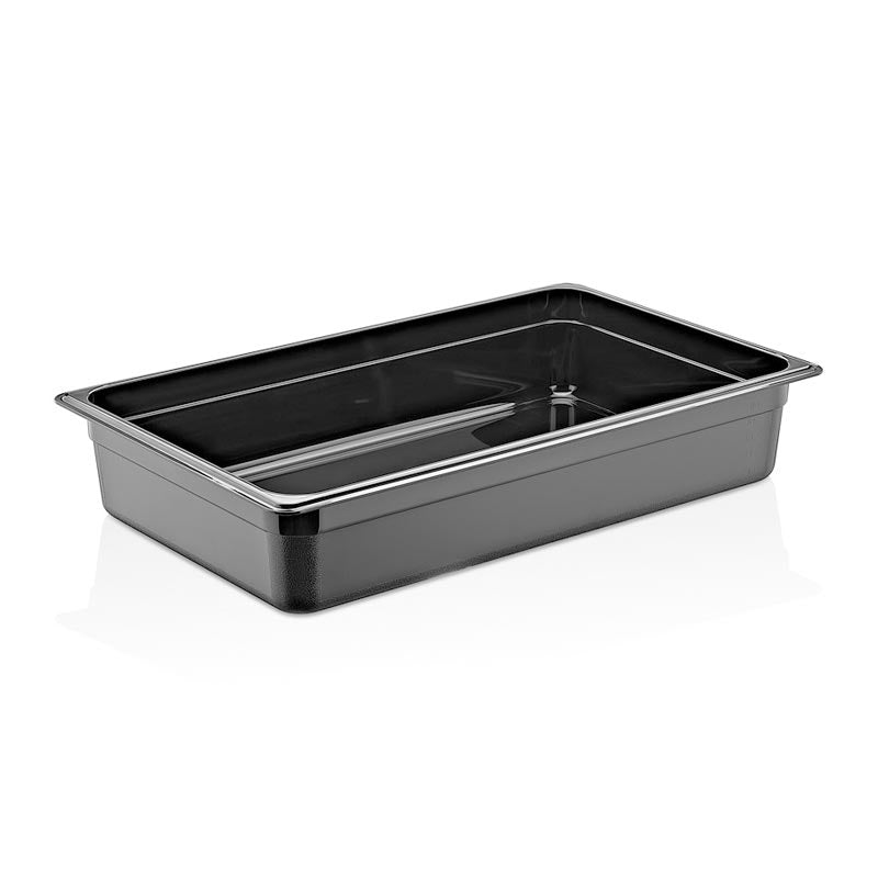 GastroPlast GN 1/1-100 mm Polikarbon Gastronorm Küvet, Siyah, gastronorm küvet