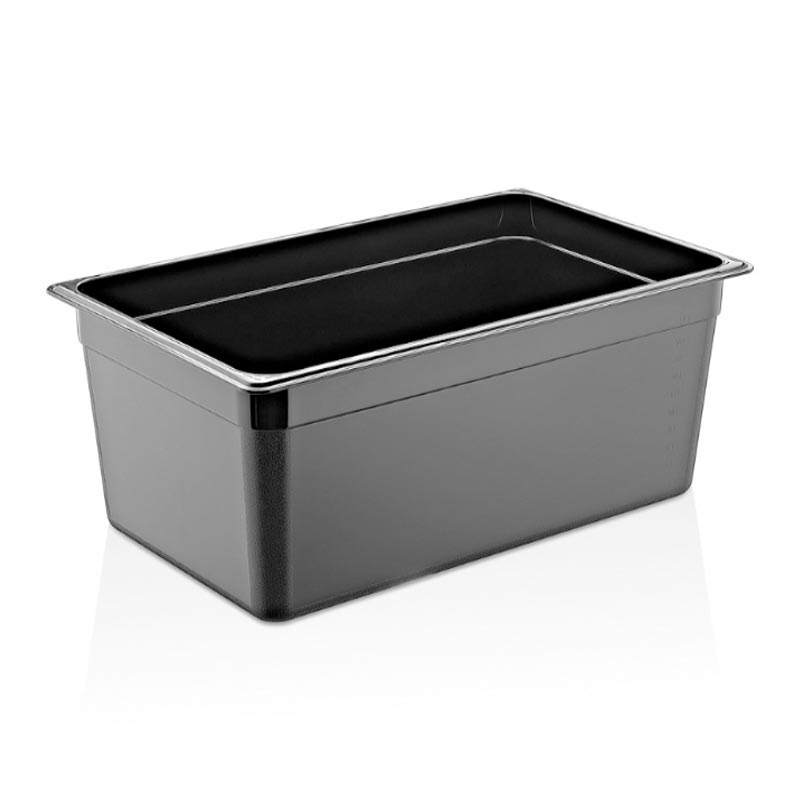 GastroPlast GN 1/1-200 mm Polikarbon Gastronorm Küvet, Siyah, gastronorm küvet