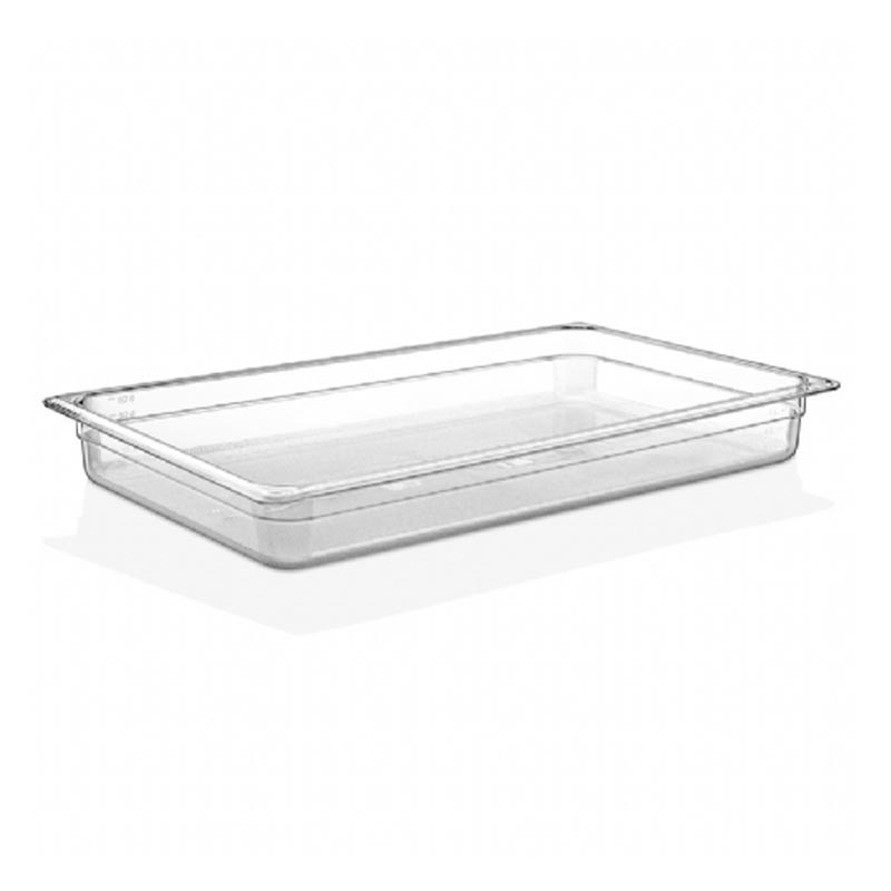 GastroPlast GN 1/1-65 mm Polikarbon Gastronorm Küvet, Şeffaf, gastronorm küvet