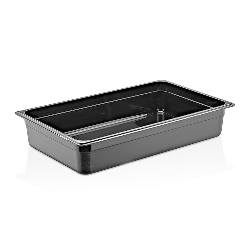 GastroPlast GN 1/3-65 mm Polikarbon Gastronorm Küvet, Siyah, gastronorm küvet