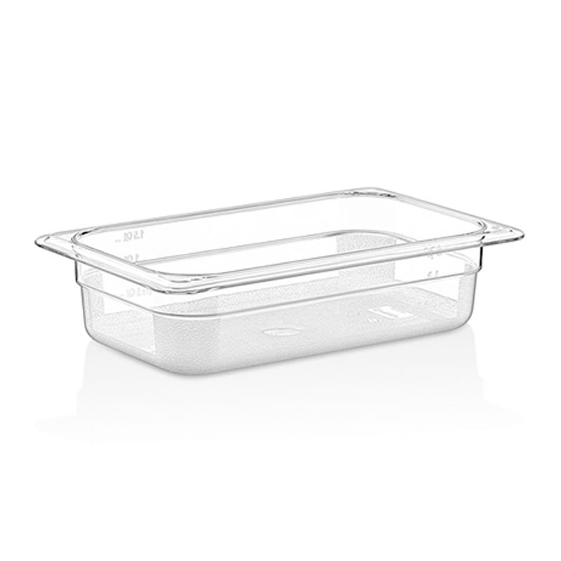 GastroPlast GN 1/4-65 mm Polikarbon Gastronorm Küvet, gastronorm küvet