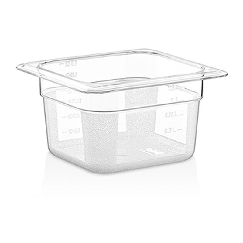 GastroPlast GN 1/6-100 mm Polikarbon Gastronorm Küvet, gastronorm küvet