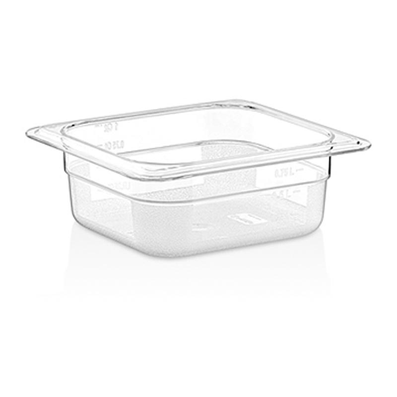 GastroPlast GN 1/6-65 mm Polikarbon Gastronorm Küvet, gastronorm küvet