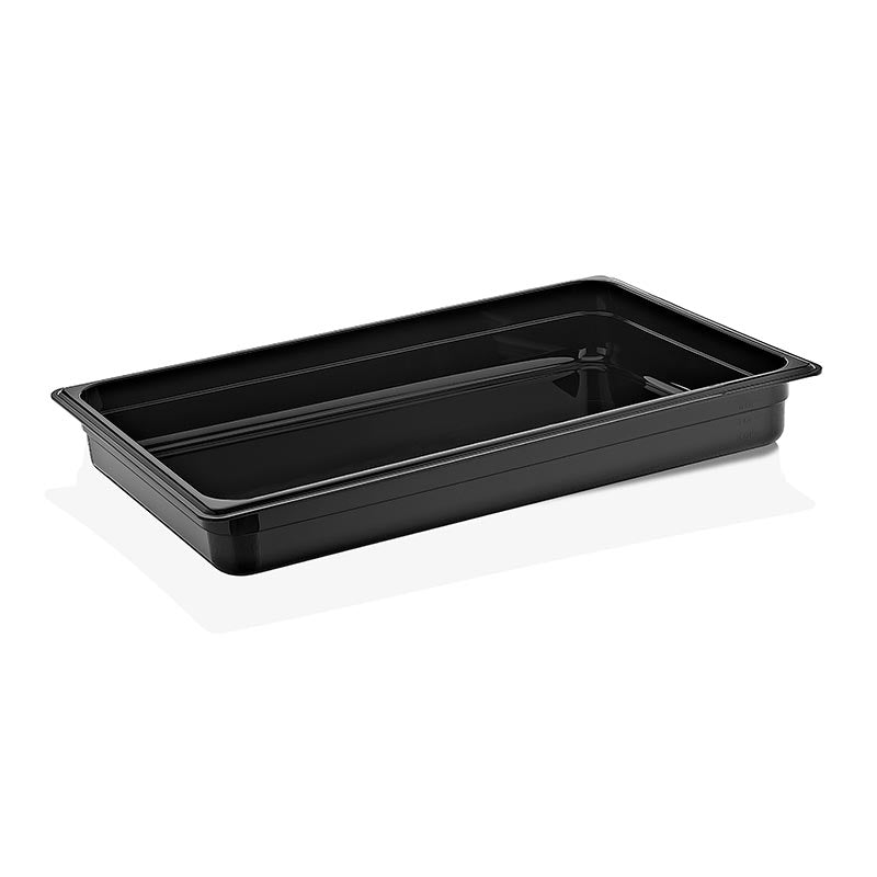 GastroPlast GN1/1-65 mm Polipropilen Gastronorm Küvet, Siyah, gastronorm küvet