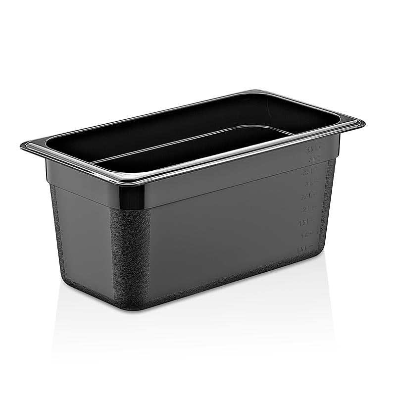 GastroPlast GN1/3-150 mm Polipropilen Gastronorm Küvet, Siyah, gastronorm küvet