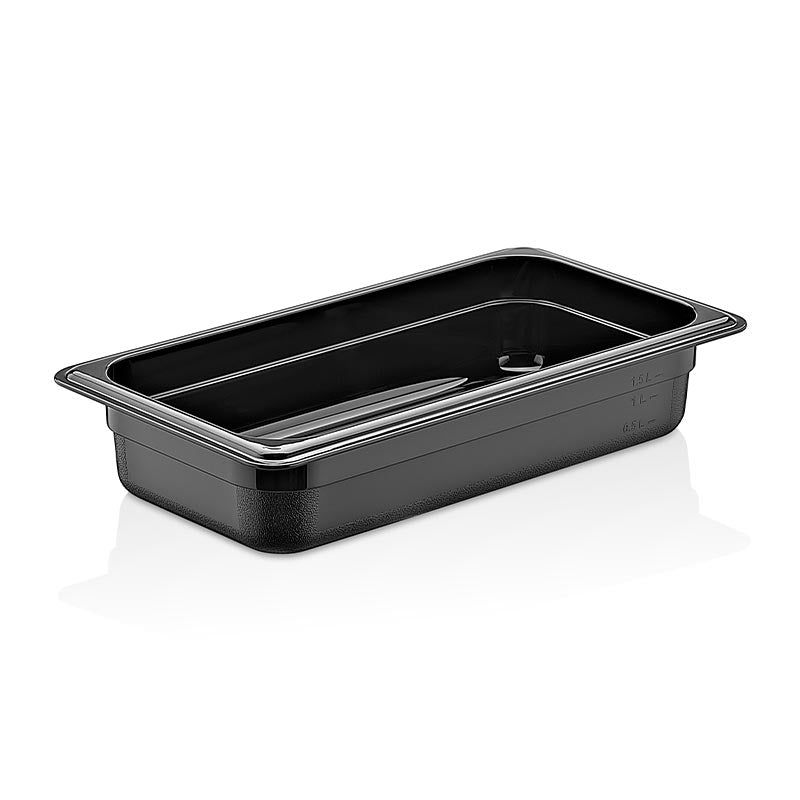 GastroPlast GN1/3-65 mm Polipropilen Gastronorm Küvet, Siyah, gastronorm küvet