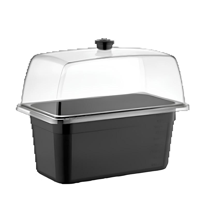 GastroPlast GN1/3-200 mm Polikarbon Gastronorm Küvet, Siyah, gastronorm küvet