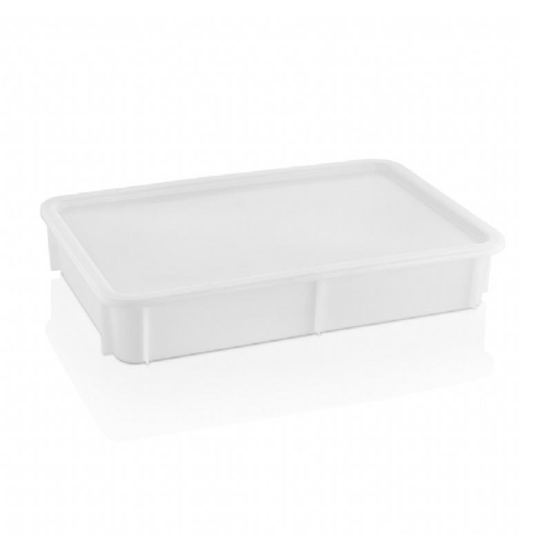 GastroPlast GPHPE-100/2 Polietilen Pizza Hamur Teknesi, 300x400x100 mm, Beyaz, servis tepsisi