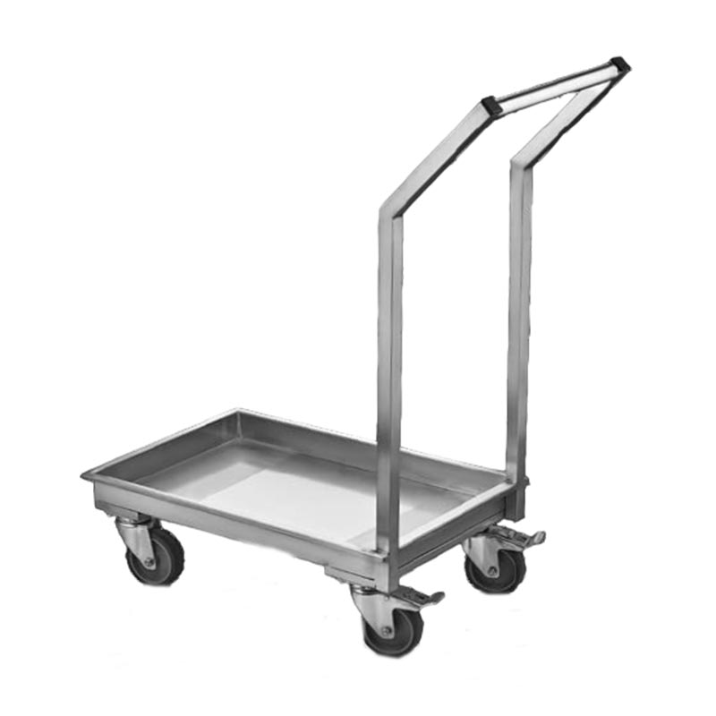 GastroPlast GPHTR-01 Kapalı Taban Pizza Hamur Teknesi Taşıma Arabası, 600x400 mm, kapak ve servis örtüsü